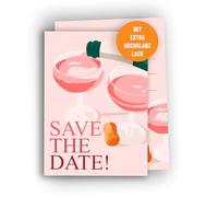 Edition Colibri Save the Date Cards with Envelope - A6 Cards for Wedding, Registry Office, Birthday, Garden Party, Christening, Communion, Youth Initiation, Baby Shower, Set of 10, Champagne