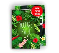 Edition Colibri Set of 10 Jungle Party Invitations - Tropical Theme - A6 Cards - Invitations for Garden Party, BBQ or Summer Celebration