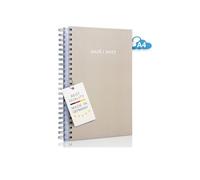 edition cumulus 2026/2027 Thick Calendar DIN A4 - Taupe - Made in Germany - Ideal for the Office - Spiral Bound - One Full A4 Page Space Per Day - Aug 26 - Aug 27