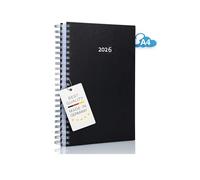 edition cumulus 2026 The BIG Thick BLACK (black) - A4 DIN Calendar - MADE IN GERMANY - ample space for your daily appointments - perfect for office and home