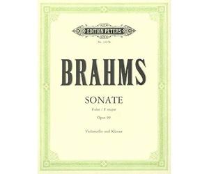 EDITION PETERS BRAHMS JOHANNES - SONATA IN F OP.99 - CELLO AND PIANO Classical sheets Cello