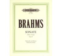 EDITION PETERS BRAHMS JOHANNES - SONATA IN F OP.99 - CELLO AND PIANO Classical sheets Cello by Ed: Klengel Brahms