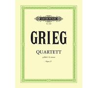 EDITION PETERS GRIEG EDVARD - STRING QUARTET IN G MINOR OP.27 - STRING QUARTETS Classical sheets String ensemble
