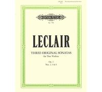 EDITION PETERS LECLAIR JEAN MARIE - 3 SONATAS FOR TWO VIOLINS OP.3 NOS.2, 4, 6 - VIOLIN DUETS Classical sheets Violin