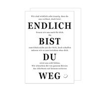 Edition Seidel A4-AS1009 Premium XXL Maxi Greetings Card with Envelope Format DIN A4 Farewell Card Greeting Card Saying Retirement Job Change Bye Man Woman Colleagues Humour