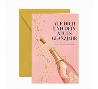 Edition Seidel Premium Birthday Card with Envelope Folded Greeting Card for Wife Friend Sister Sparkling Champagne Rose Gold Noble Festive (G4738 SW026)
