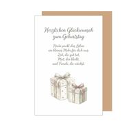 Edition Seidel Premium Birthday Greeting Card with Envelope Greeting Card Birthday Card Saying for Husband Wife Boyfriend Girlfriend Joy Courage Wishes Gifts (G4120 SW126)