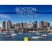 Edition Seidel Premium Boston City with History Calendar 2026 Format DIN A3 Wall Calendar USA Massachusetts Metropolis Skyline Melanie Viola