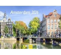 Edition Seidel Premium Calendar Amsterdam 2026 Format DIN A4 Wall Calendar Europe Netherlands Holland Tulips Canals Bridges Metropolis Skyline