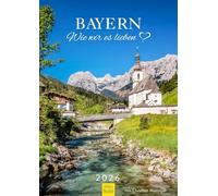 Edition Seidel Premium Calendar Bavaria Wie wir es lieben 2026 Format DIN A3 Wall Calendar Germany Würzburg Bamberg Danube Lakes Nature Landscapes Christian Müringer