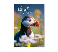 Edition Seidel Premium Calendar Birds from the World Weekly Calendar 2026 Format DIN A4 Wall Calendar with Beautiful Pictures Bird Calendar Bird Blackbird Robin Owl Duck Nature Christian Müringer