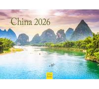 Edition Seidel Premium Calendar China 2026 Format DIN A4 Wall Calendar Asia Eurasia Nepal Tibet Hong Kong Temple Rice Breeds Mount Everest