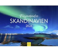 Edition Seidel Premium Calendar Fascinating Scandinavia 2026 Format DIN A4 Wall Calendar Norway Sweden Denmark Iceland Finland Lapland Fjords Geyser Northern Lights