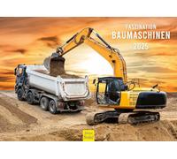 Edition Seidel Premium Calendar Fascination Construction Machines 2025 Format DIN A3 Wall Calendar Excavator Crane Roller Bulldozer Truck Car Machine