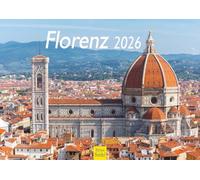 Edition Seidel Premium Calendar Florence 2026 Format DIN A4 Wall Calendar Europe Italy Tuscany Cathedral Michelangelo Medici Palazzo Vecchio Ponte Vecchio Arno