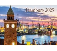Edition Seidel Premium Calendar Hamburg 2025 Format DIN A3 Wall Calendar Germany North Germany Port Elbe Alster Metropolis Skyline