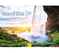 Edition Seidel Premium Calendar Iceland 2026 Format DIN A3 Wall Calendar Europe Scandinavia Nature Mountains Geyser Fjords Waterfall Icelandic Horses