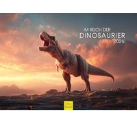 Edition Seidel Premium Calendar in the Kingdom of Dinosaurs 2026 Format DIN A3 Wall Calendar Jurassic Animals Dino Tyrannosaurus Rex Reptiles