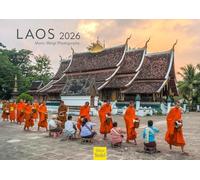 Edition Seidel Premium Calendar Laos 2026 Format DIN A3 Wall Calendar Asia Southeast Asia Vientiane Monastery Buddha Temple Karst Mountains Mario Weigt