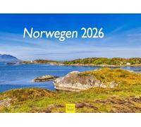 Edition Seidel Premium Calendar Norway 2026 Format DIN A3 Wall Calendar Scandinavia Oslo Trondheim Mountains Glacier Coast Fjords Northern Lights