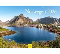 Edition Seidel Premium Calendar Norway 2026 Format DIN A3 Wall Calendar Scandinavia Oslo Trondheim Mountains Glacier Coast Fjords Northern Lights