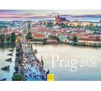 Edition Seidel Premium Calendar Prague 2026 Format DIN A4 Wall Calendar Europe Czech Republic Czech Republic Charles Bridge Water Tower Danube Metropolis