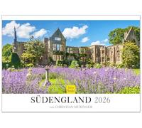 Edition Seidel Premium Calendar South England 2026 Format DIN A3 Wall Calendar Great Britain Cornwall Dorset Sussex Wales Dover Castle Cottages Harbour Sea Coast British Christian Müringer
