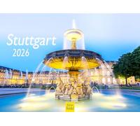 Edition Seidel Premium Calendar Stuttgart 2026 Format DIN A4 Wall Calendar Europe Germany Baden-Württemberg Castle TV Tower Vineyards Museum State Theatre Stadium Metropolis Skyline