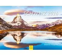 Edition Seidel Premium Calendar Switzerland 2026 Format DIN A4 Wall Calendar Europe Graubünden Geneva Ticino Zurich Valais Thurgau Mountains Nature Werner Dieterich