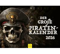 Edition Seidel Premium Calendar The Large Pirate Calendar 2026 Format DIN A4 Wall Calendar Pirate Evening Treasure Sailing Ship