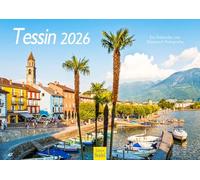 Edition Seidel Premium Calendar Ticino 2026 Format DIN A3 Wall Calendar Europe Switzerland Lugano Lago Maggiore Gotthard Pass Alps Werner Dieterich
