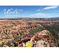 Edition Seidel Premium Calendar USA Incredible Width 2026 Format DIN A3 Wall Calendar Nature Calendar America National Parks Yosemite Joshua Monument Valley Canyon Malibu