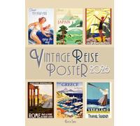 Edition Seidel Premium Calendar Vintage Travel Poster 2026 Format DIN A3 Wall Calendar Pictures with Sayings Decoration Travel Japan Hawaii Greece Sweden
