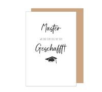 Edition Seidel Premium Congratulations Card for Passing Exam with Envelope Card Greeting Card Saying Sayings Master's Degree Bachelor University Graduation Success Celebration Man Woman (PR164 SW026)