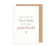 Edition Seidel Premium Greeting Card for Birth with Envelope. Card Greeting Card Birth Card Baby Card Saying Sayings Arrival Welcome Hello Endlich da Girl Boy Baby Child Wonder (E325 SW026)