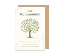 Edition Seidel Premium greeting card for communion with envelope. communion card greeting card spell sayings girl boy youth tree leaves nature (KO311 SW026)