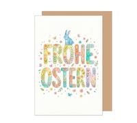 Edition Seidel Premium greeting card for Easter with envelope. Easter card, greeting card, folding card, sayings, Easter greetings, Happy Easter, spring, colourful flowers, blossoms, Easter nest (O194