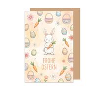 Edition Seidel Premium greeting card for Easter with envelope. Easter card, greeting card, folding card, sayings, Easter greetings, Merry Easter, spring, colourful flowers colours basket Easter nest