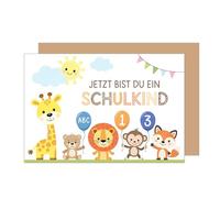 Edition Seidel Premium Greeting Card for First Day of School with Envelope. First Day of School Greeting Card Saying School Child Girl Boy 1st Class (ES164 SW025)