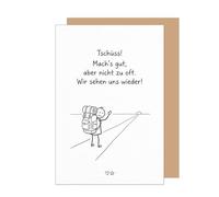 Edition Seidel Premium Greetings Card with Envelope. Farewell Card, Greeting Card, Saying Sayings, Job Change, Goodbye Work, New Ways, Adventure, Colleague, Man, Woman (AS196 SW026)