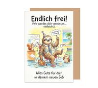 Edition Seidel Premium Greetings Card with Envelope. Farewell Card Greeting Card Saying Sayings Job Change Goodbye Work New Ways Humour Colleague Man Woman (AS200 SW026)