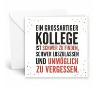 Edition Seidel Premium Square Greetings Card with Envelope Greeting Card Folding Card Saying Goodbye Job Retirement for Colleague Man Woman Typography (ASQ132 SW026)