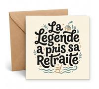 Edition Seidel Premium Square Retirement Greeting Card with Envelope Greeting Card Saying French Bonne Retraite Pension for Colleague Man Woman Funny Saying (RQ120 SW026)