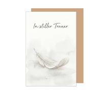 Edition Seidel Premium Sympathy Card with Envelope. Condolence Card Folding Card Saying In Silent Mourning Memory Condolence Compassion Commemoration Consolation Hope Strength (T1226 SW026)