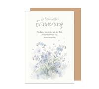 Edition Seidel Premium Sympathy Card with Envelope. Condolence Card Folding Card with Saying In Loving Memory Condolence Compassion Love Comfort Hope Strength (T1316 SW026)