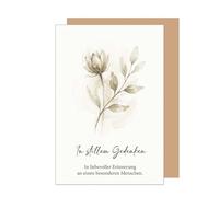Edition Seidel Premium Sympathy Card with Envelope. Sympathy Card Condolence Card Folding Card Saying In Silent Remembrance Compassion Remembrance Condolence Comfort Hope Power (T1246 SW026)
