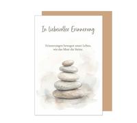 Edition Seidel Premium Sympathy Card with Envelope. Sympathy Card, Condolence Card, Folding Card, Saying In Loving Remembrance, Compassion, Condolence, Hope, Strength (T1242 SW026)