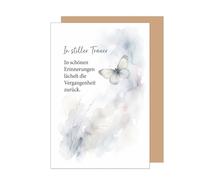 Edition Seidel Premium Sympathy Card with Envelope. Sympathy Card, Condolence Card, Folding Card, Saying In Silent Mourning, Compassion, Remembrance, Condolence, Hope, Strength (T1249 SW026)