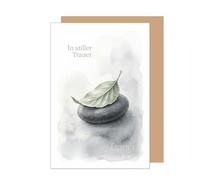 Edition Seidel Premium Sympathy Card with Envelope. Sympathy Card, Condolence Card, Folding Card, Saying In Silent Mourning, Compassion, Remembrance, Condolence, Hope, Strength (T1238 SW026)