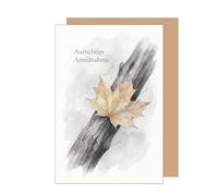 Edition Seidel Premium Sympathy Card with Envelope. Sympathy Card Condolence Card Folding Card Saying Sincere Condolence Memory Compassion Commemoration Consolation Hope Strength (T1234 SW026)